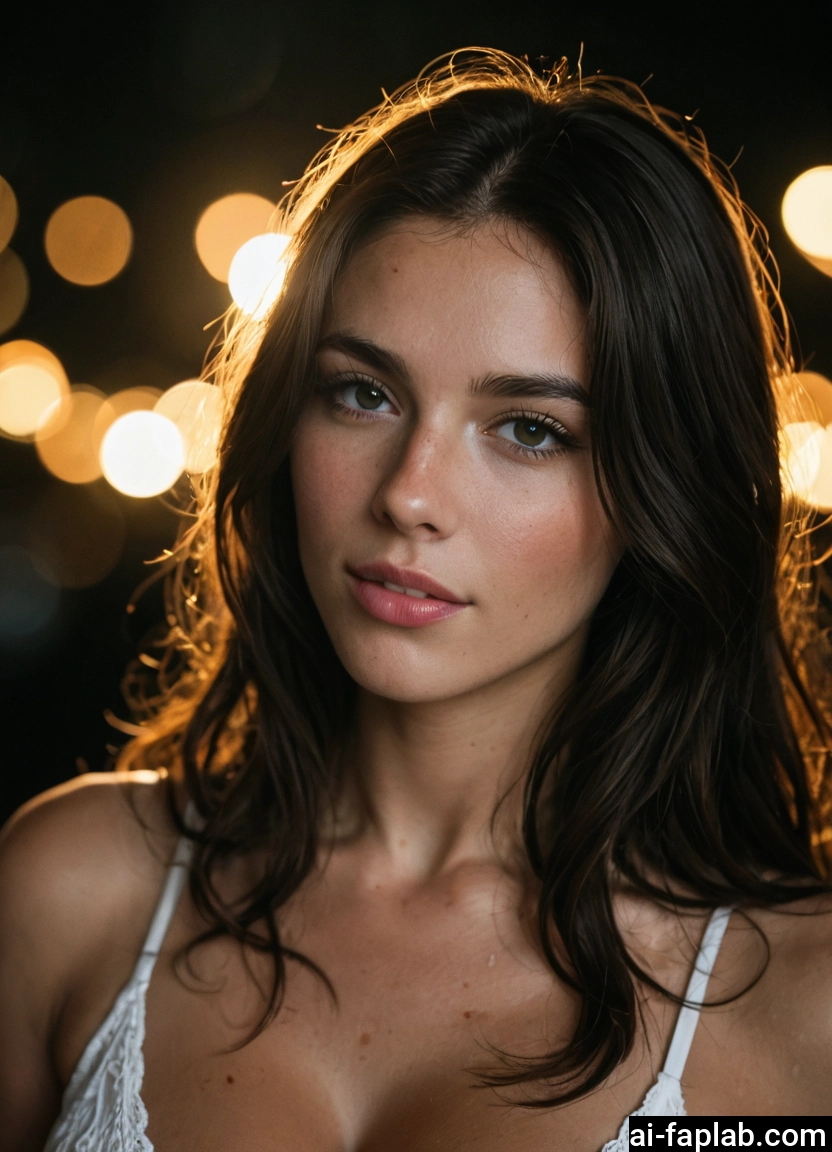 1girl, solo, brown hair, brown eyes, underwear, long hair