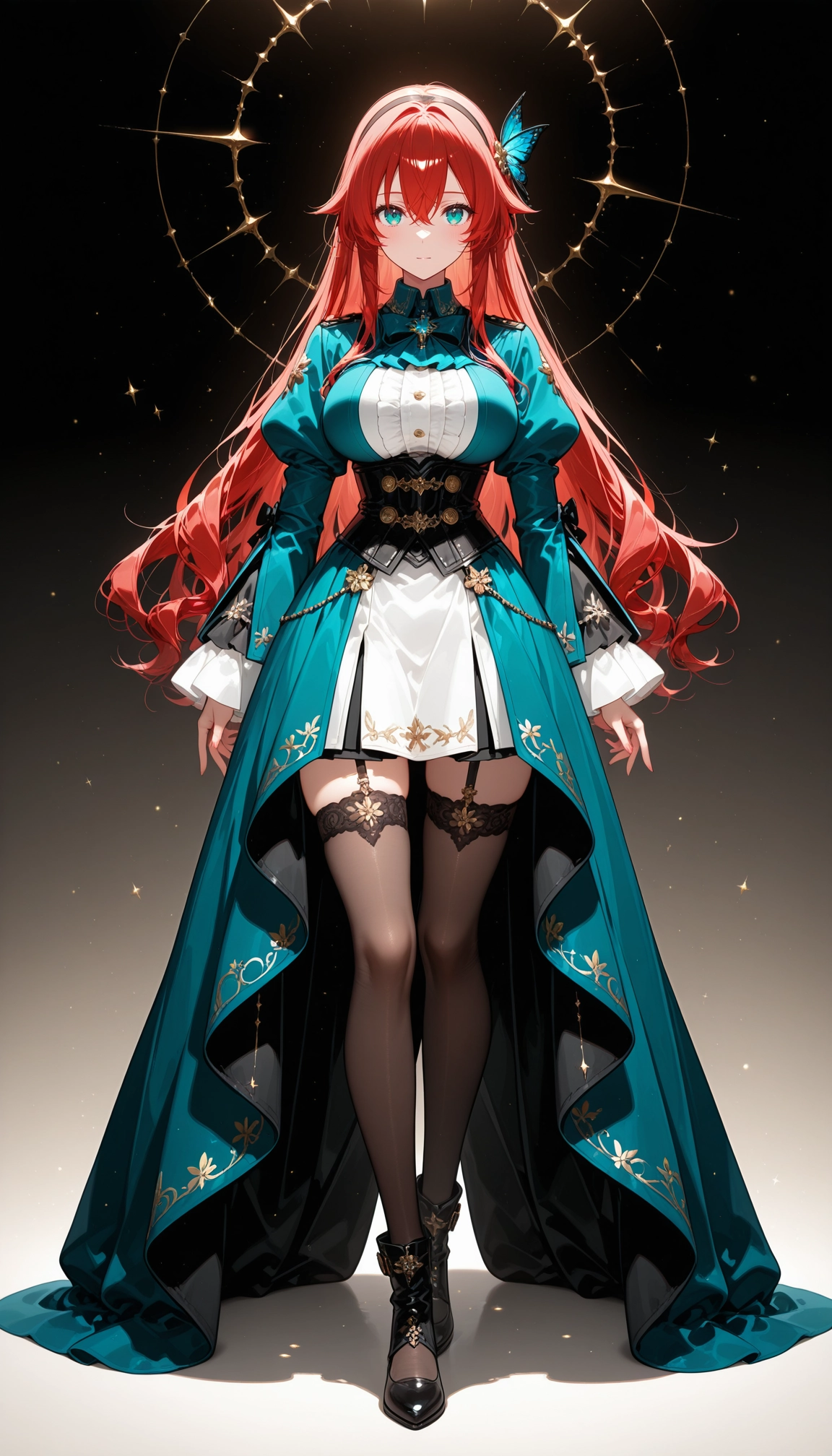 1girl, solo, long sleeves, long hair, full body, dress · Yamete.gg