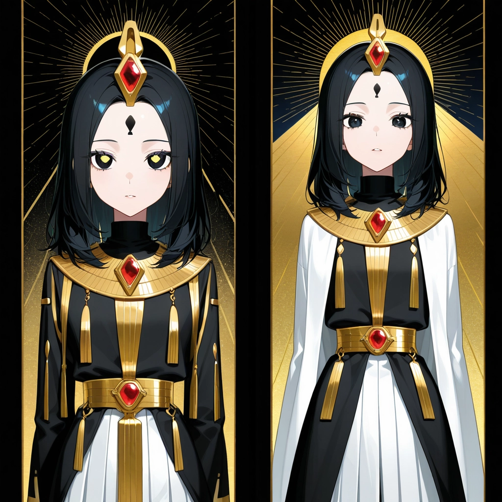 black hair, 1girl, looking at viewer, black eyes, parted lips, long sleeves · Yamete.gg