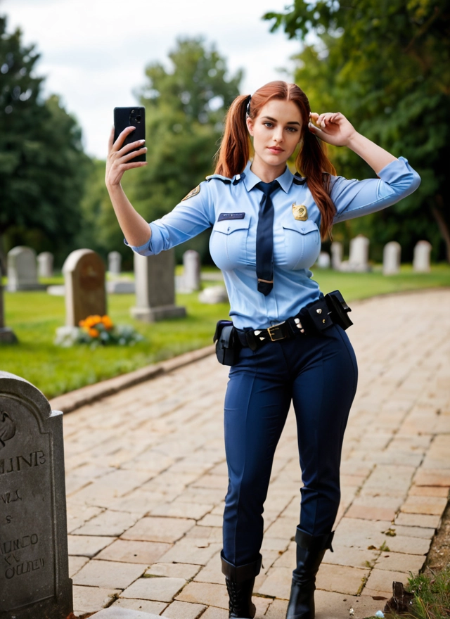 1girl, phone, cellphone, necktie, twintails, breasts · Yamete.gg
