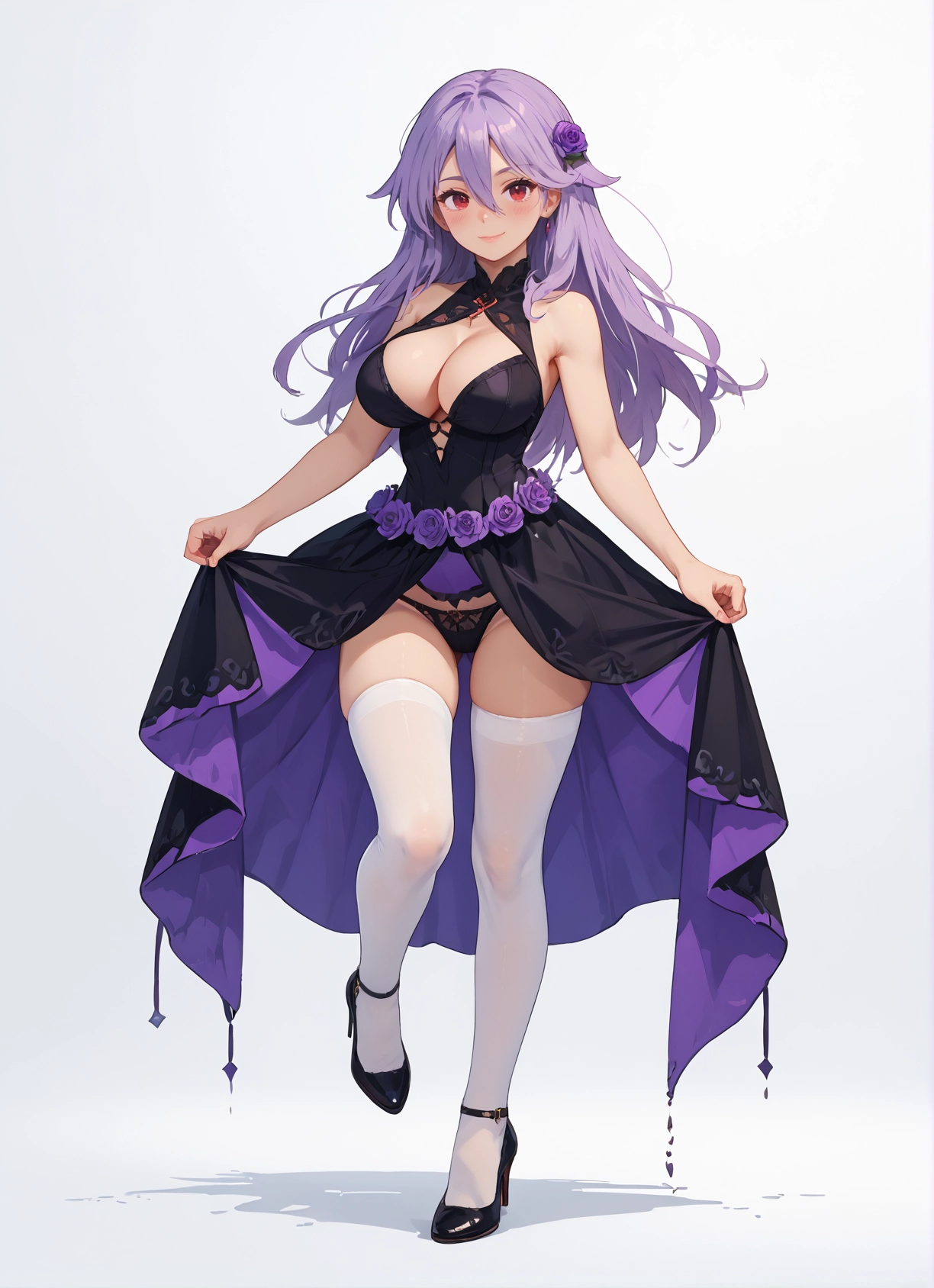 1girl, breasts, thighhighs, underwear, panties, solo · Yamete.gg