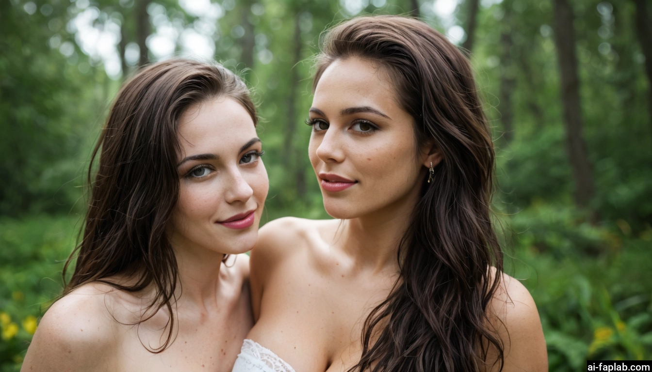 jewelry, earrings, 2girls, 1girl, long hair, brown hair · Yamete.gg