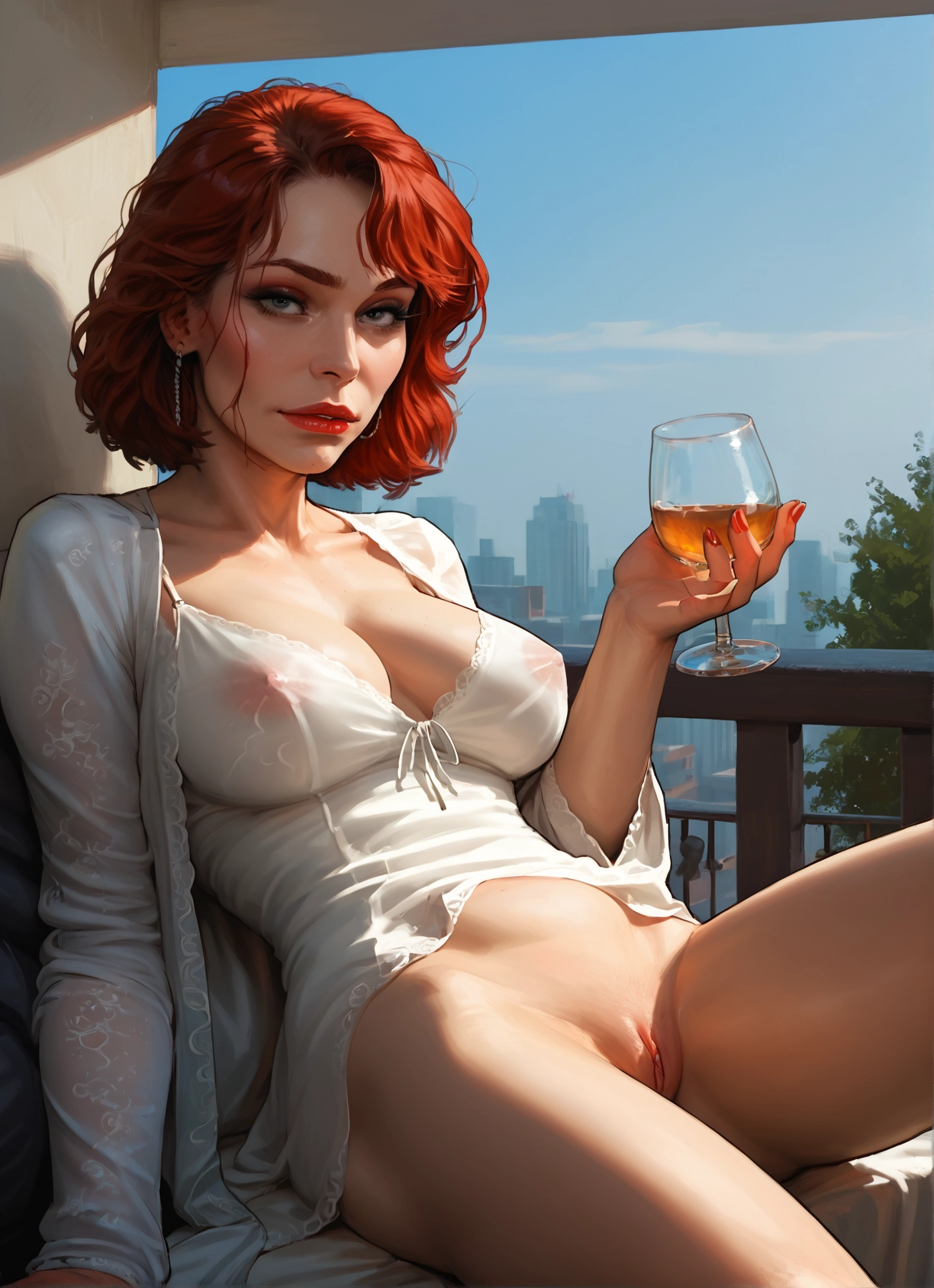 1girl, breasts, solo, pussy, jewelry, earrings · Yamete.gg