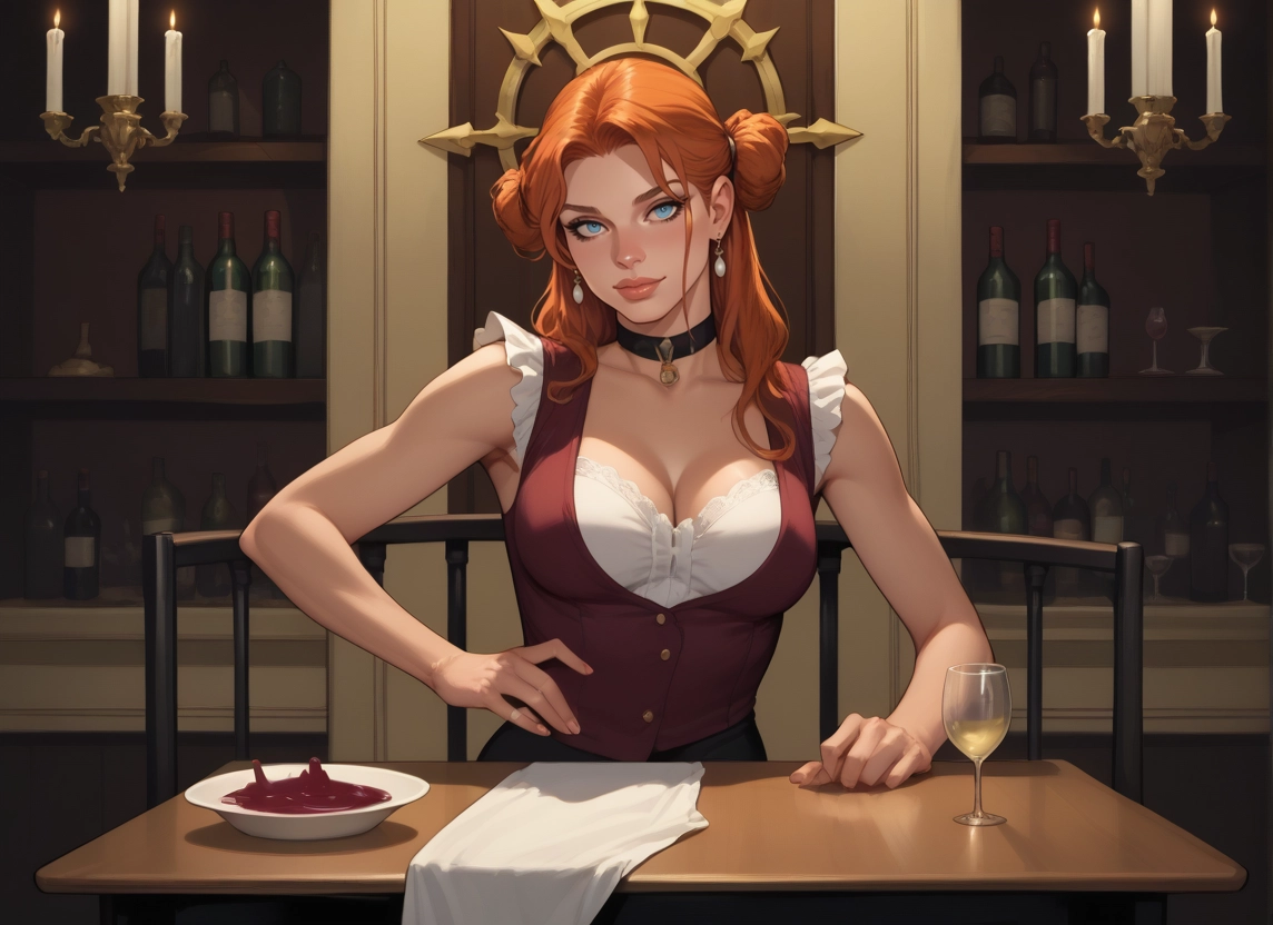 1girl, breasts, jewelry, earrings, blue eyes, cleavage · Yamete.gg