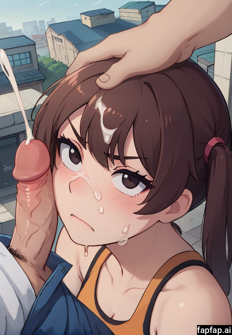 1girl, brown hair, hetero, cum, 1boy, penis · Yamete.gg
