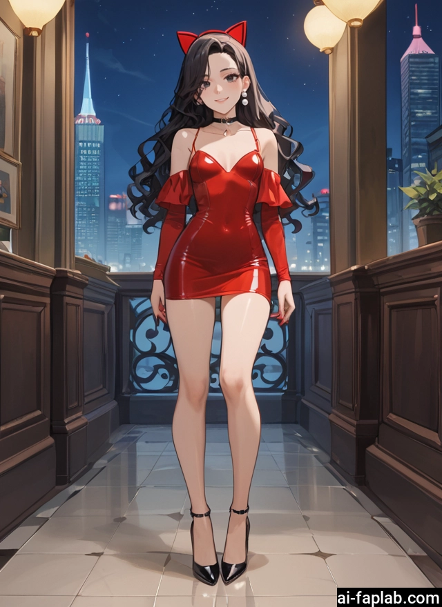 1girl, dress, solo, long hair, jewelry, earrings · Yamete.gg