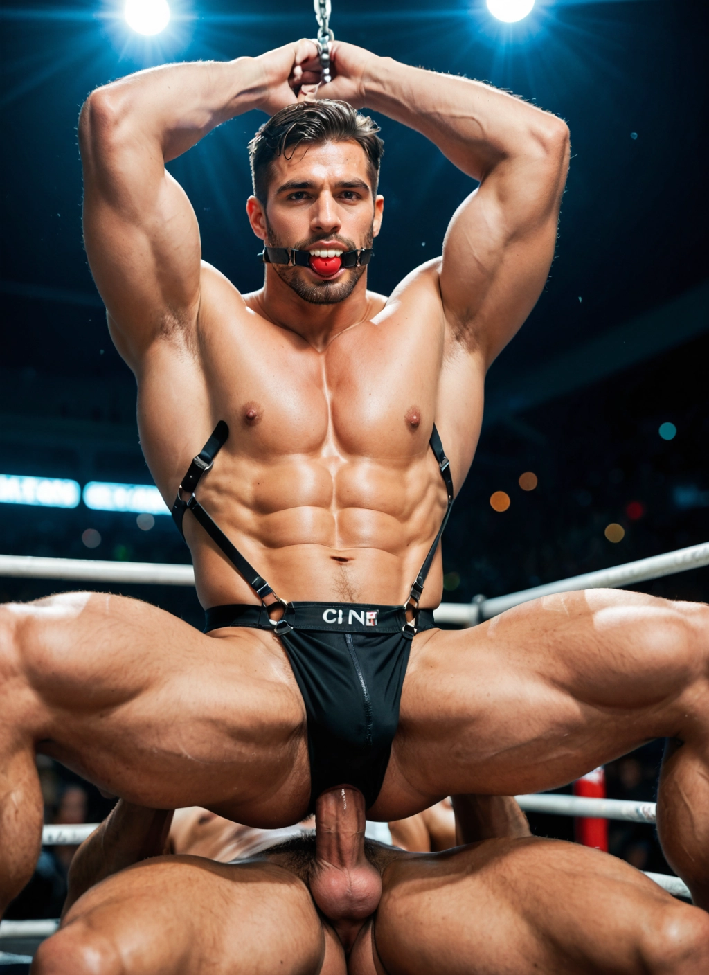 yaoi, bara, muscular, male focus, nipples, muscular male · Yamete.gg