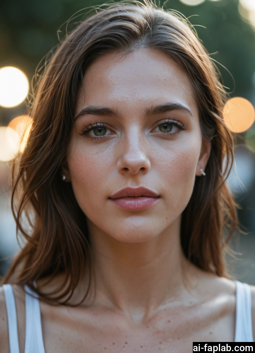1girl, solo, jewelry, looking at viewer, earrings, brown hair · Yamete.gg