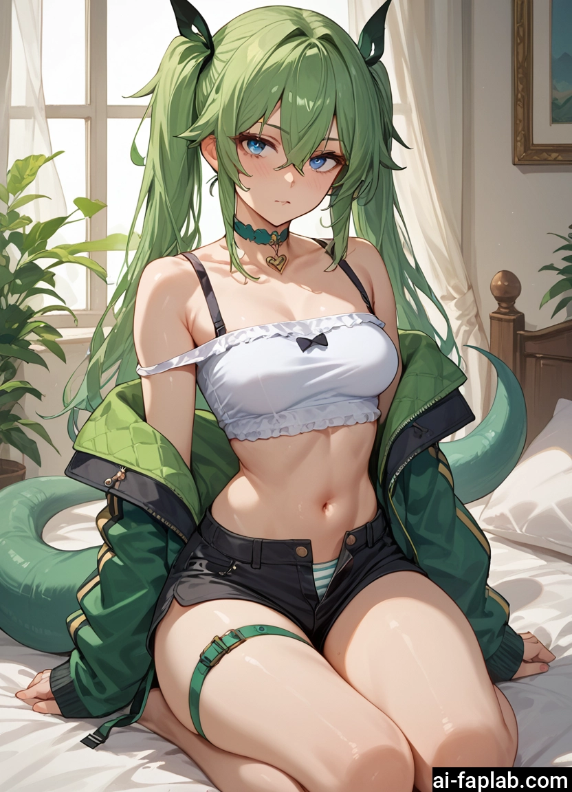 1girl, solo, navel, shorts, underwear, breasts