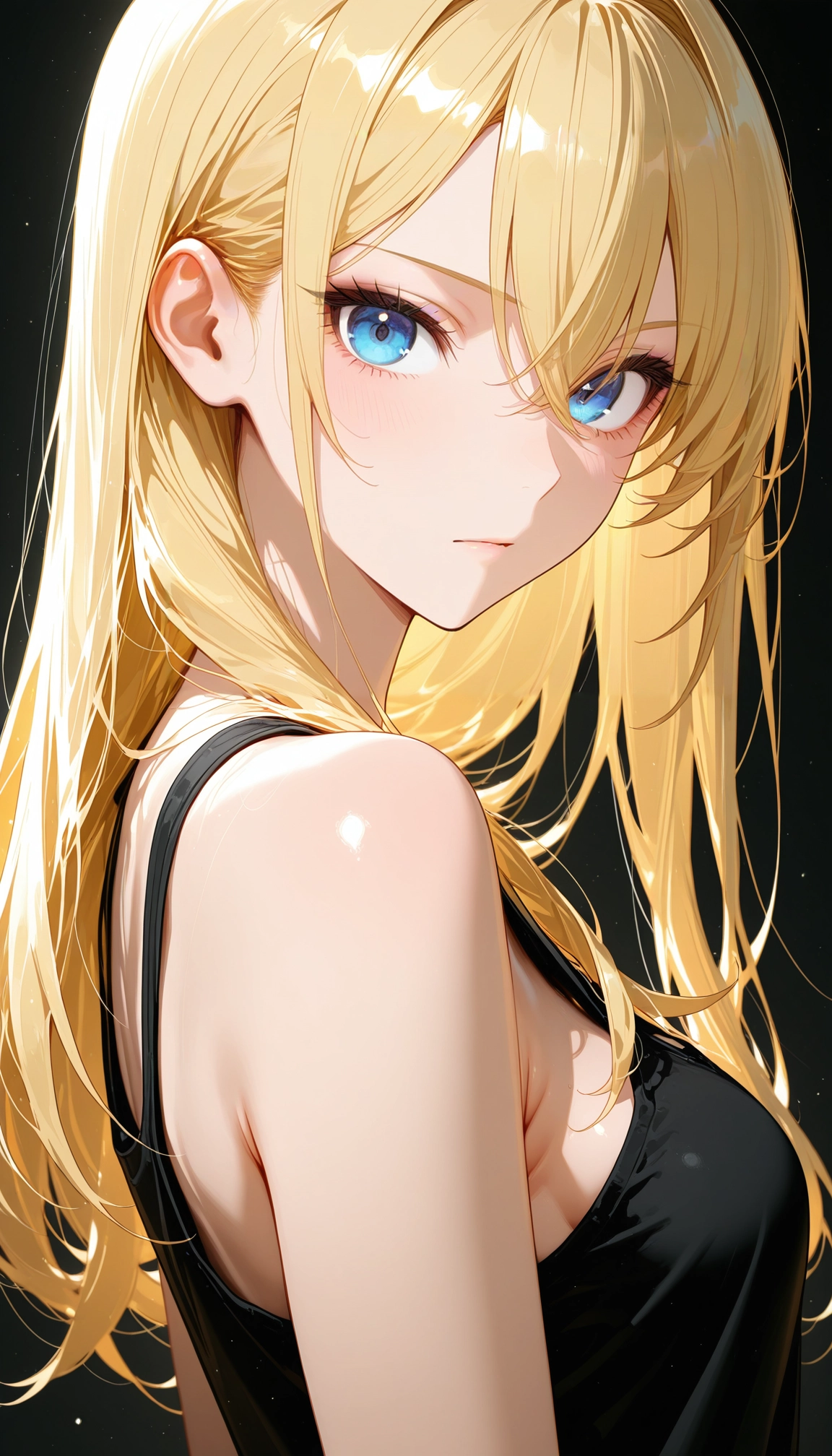 1girl, solo, blonde hair, blue eyes, looking at viewer, long hair · Yamete.gg
