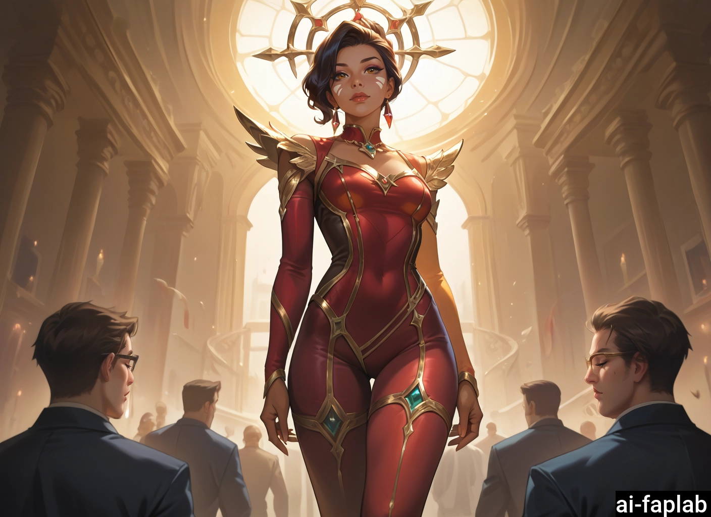 1girl, breasts, jewelry, multiple boys, earrings, short hair · Yamete.gg
