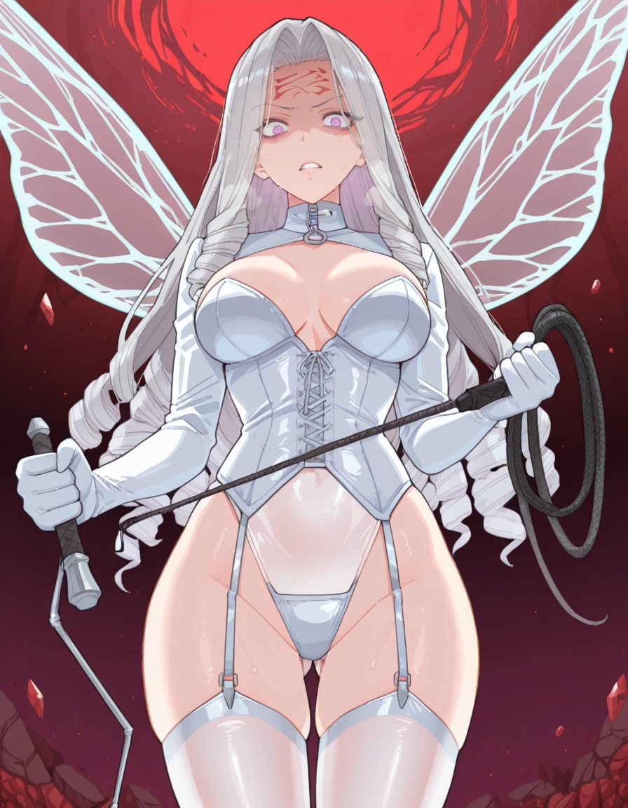 1girl, breasts, holding whip, thighhighs, wings, ass visible through thighs · Yamete.gg