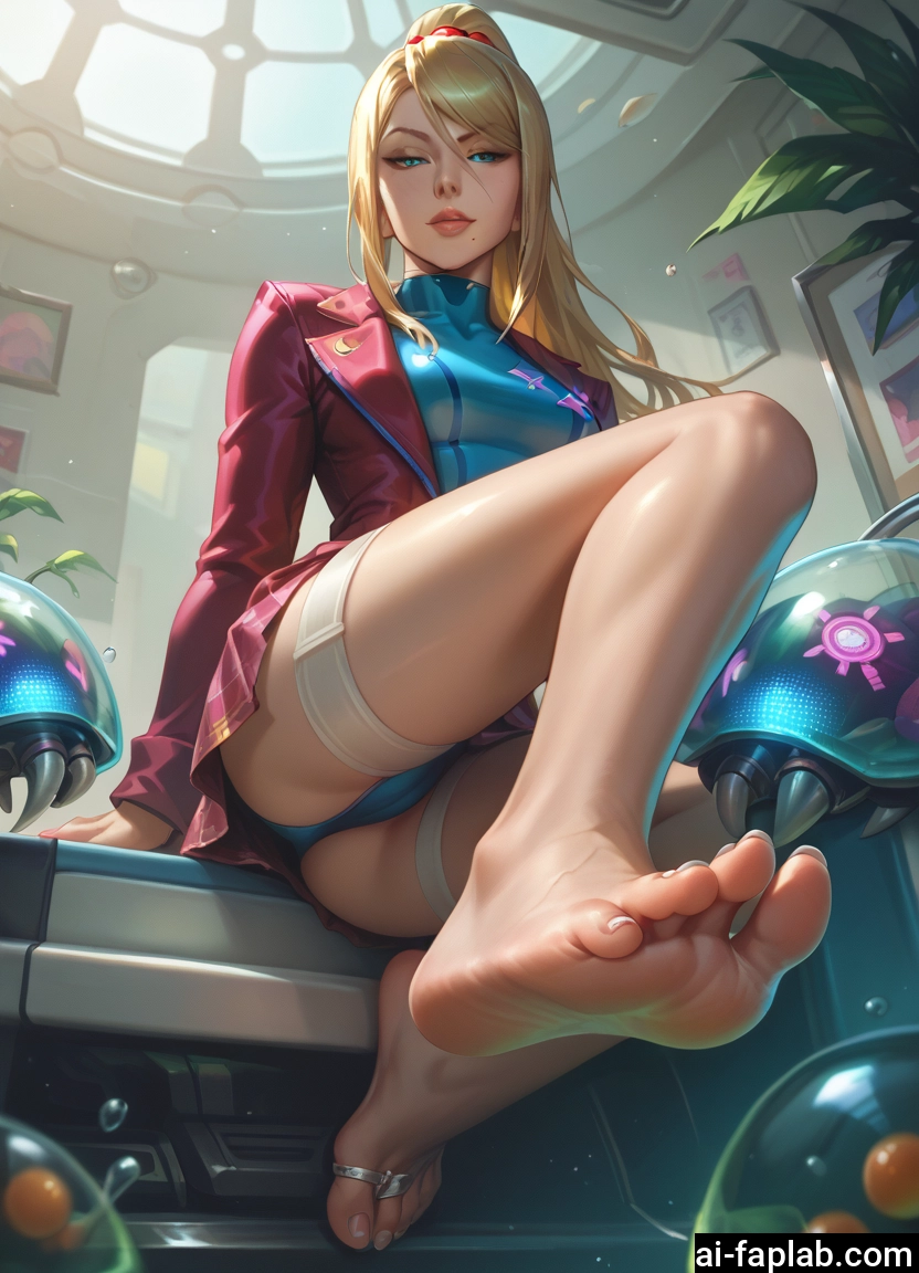 1girl, blonde hair, feet, mole, mole under mouth, barefoot · Yamete.gg