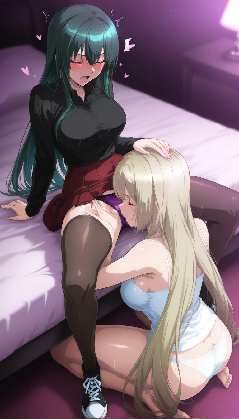 multiple girls, 2girls, underwear, panties, breasts, thighhighs · Yamete.gg