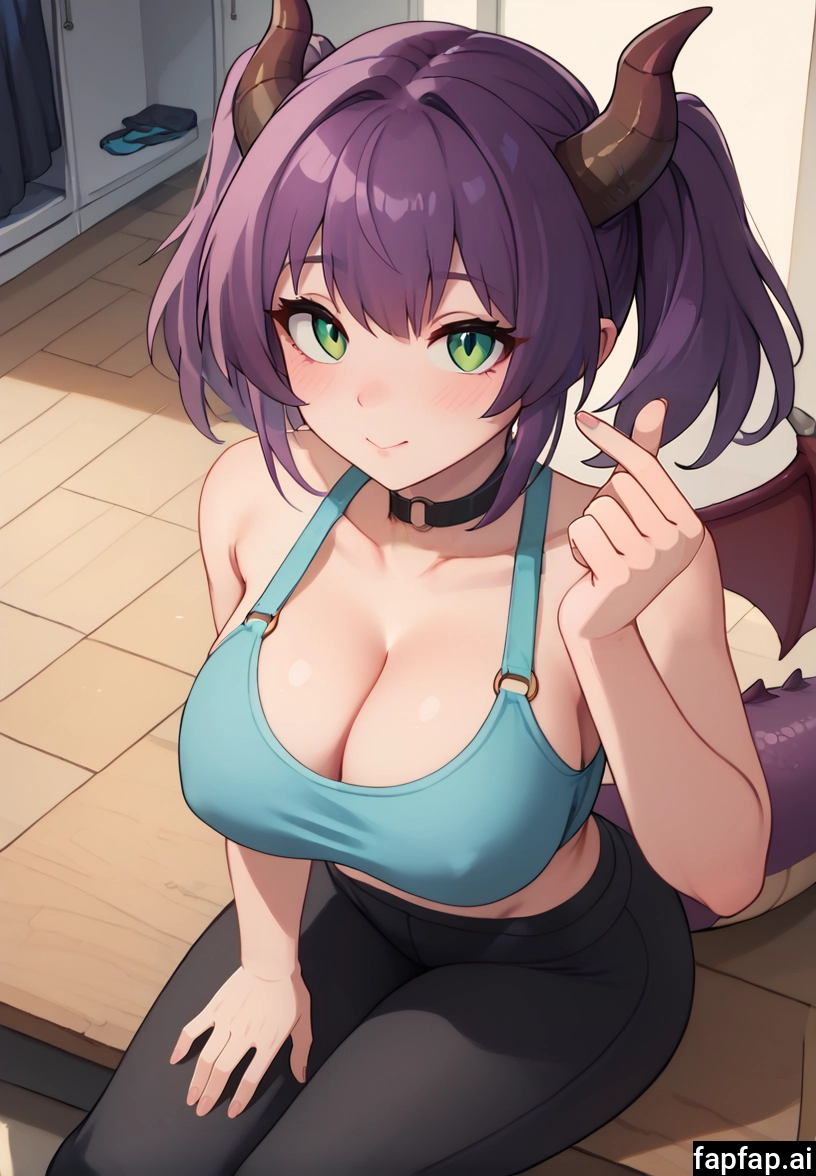 1girl, breasts, solo, horns, dragon girl, wings · Yamete.gg