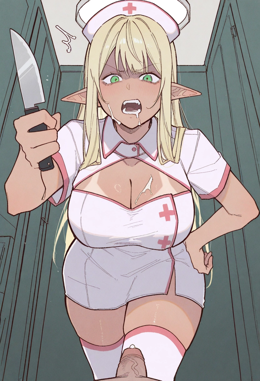 1girl, breasts, nurse cap, 1boy, nurse, hat · Yamete.gg