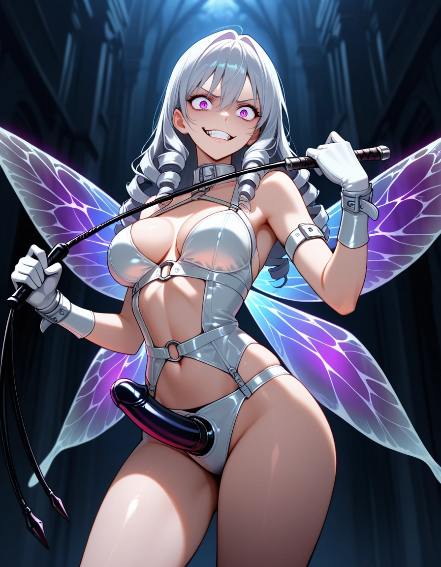 1girl, breasts, dildo, holding, solo, gloves · Yamete.gg