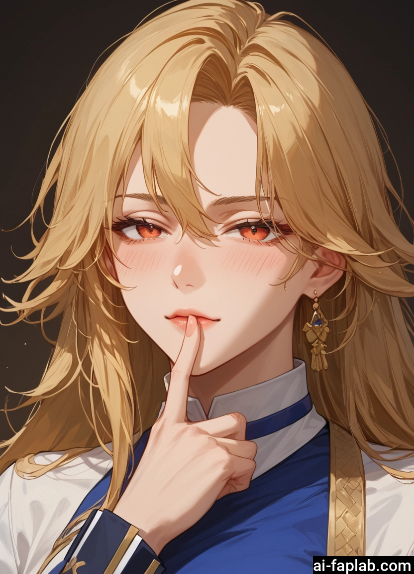 1girl, jewelry, earrings, solo, blonde hair, blush · Yamete.gg