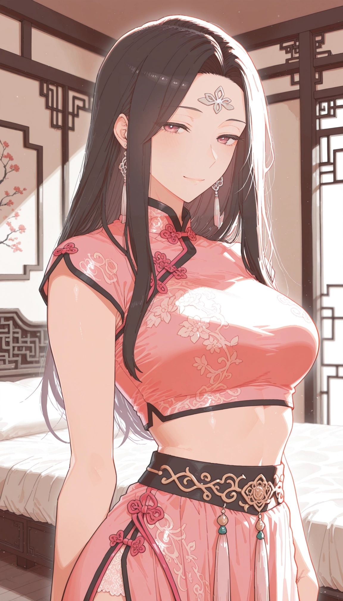 1girl, solo, long hair, breasts, chinese clothes, looking at viewer · Yamete.gg