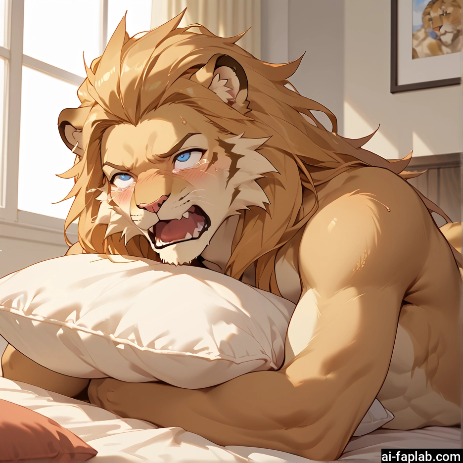 bara, furry, male focus, 1boy, animal ears, muscular