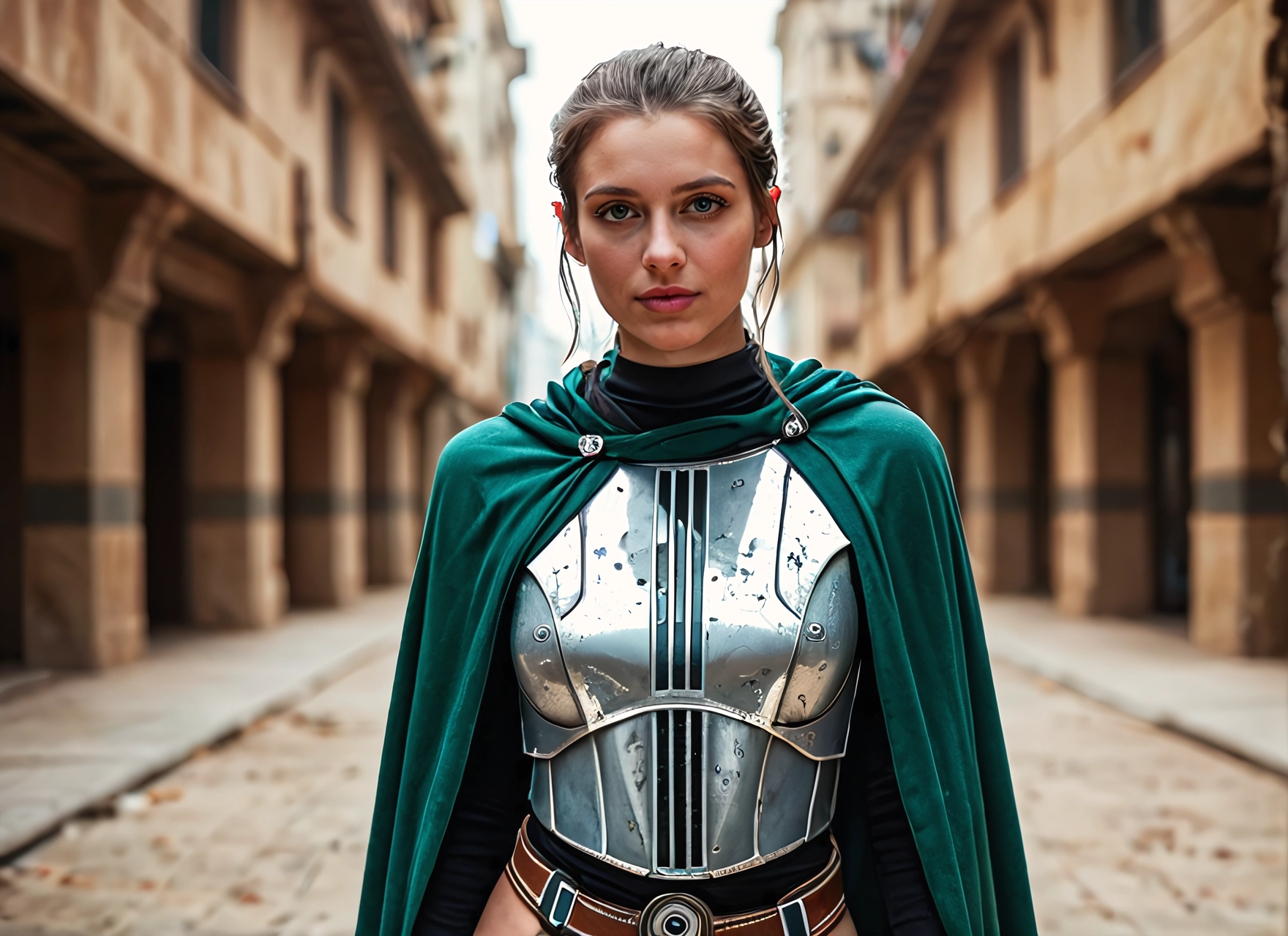 1girl, solo, armor, cape, 3d, breastplate · Yamete.gg
