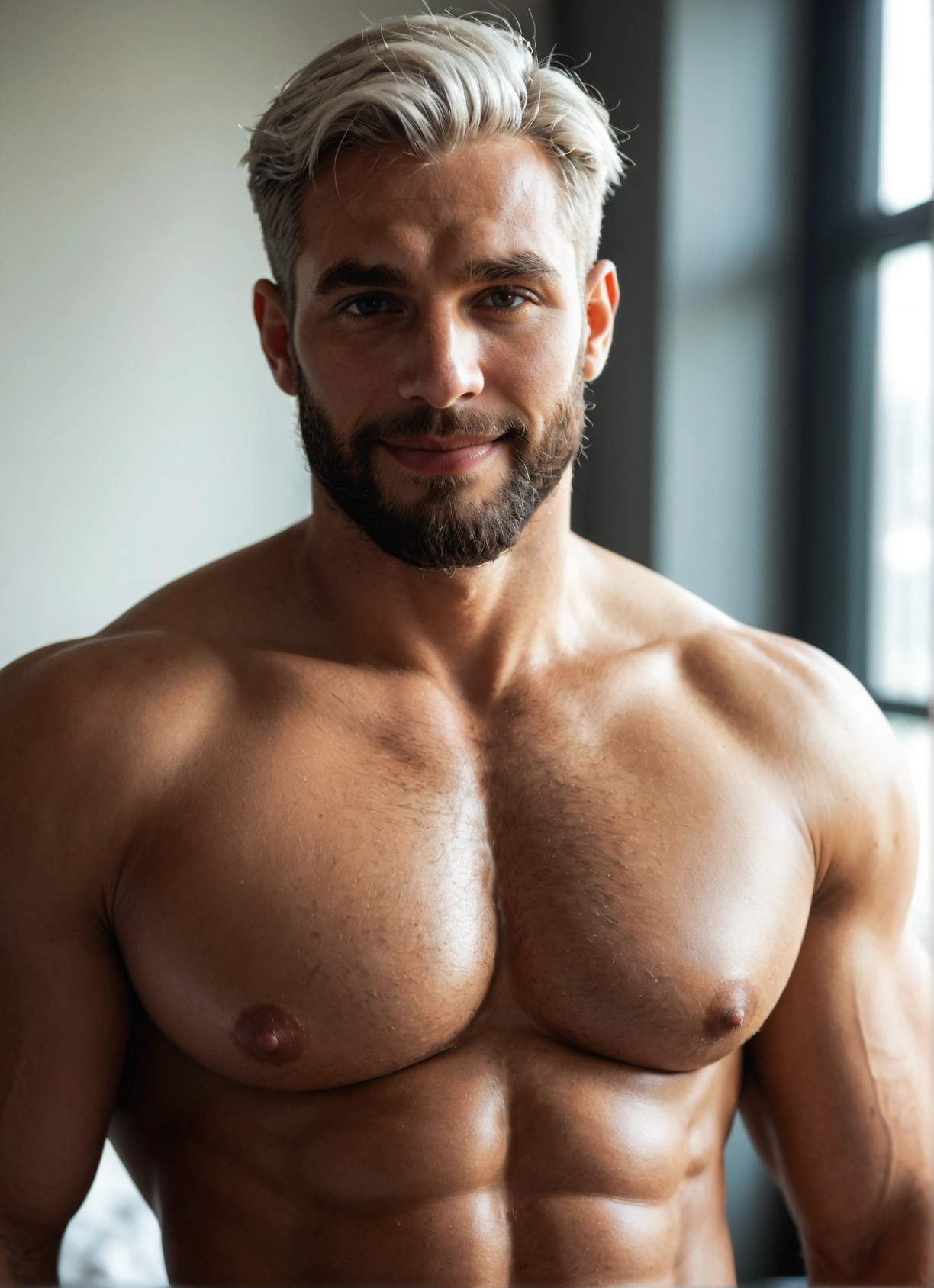 bara, 1boy, male focus, solo, muscular, pectorals · Yamete.gg