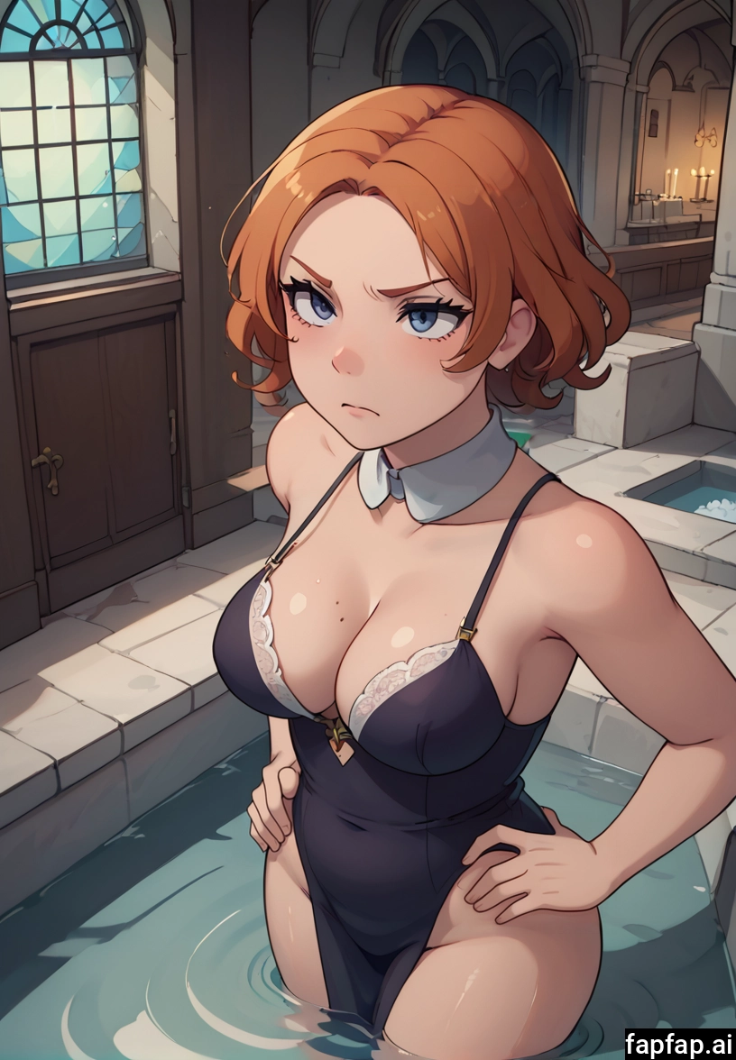 1girl, breasts, mole on breast, hands on hips, solo, cleavage · Yamete.gg