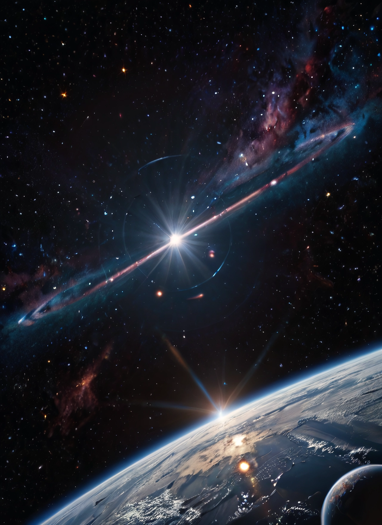 no humans, space, planet, scenery, star (sky), earth (planet) · Yamete.gg