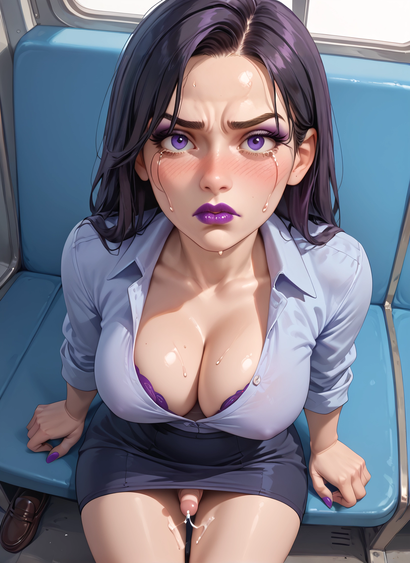 futanari, breasts, 1girl, penis, cum, skirt · Yamete.gg