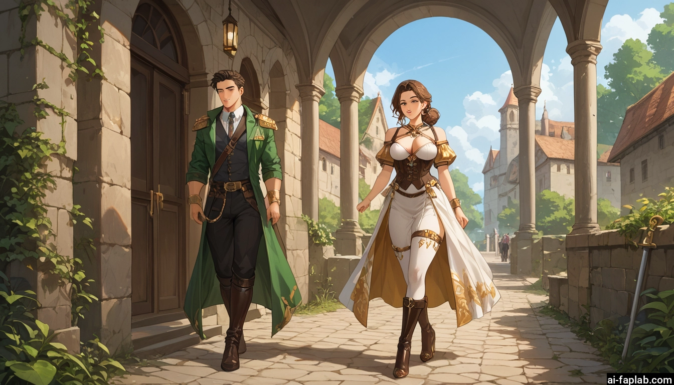 breasts, boots, 1girl, brown hair, sword, weapon · Yamete.gg