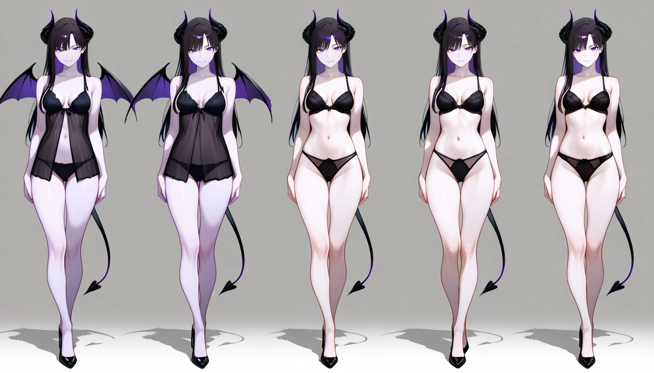 1girl, breasts, underwear, black panties, panties, wings · Yamete.gg
