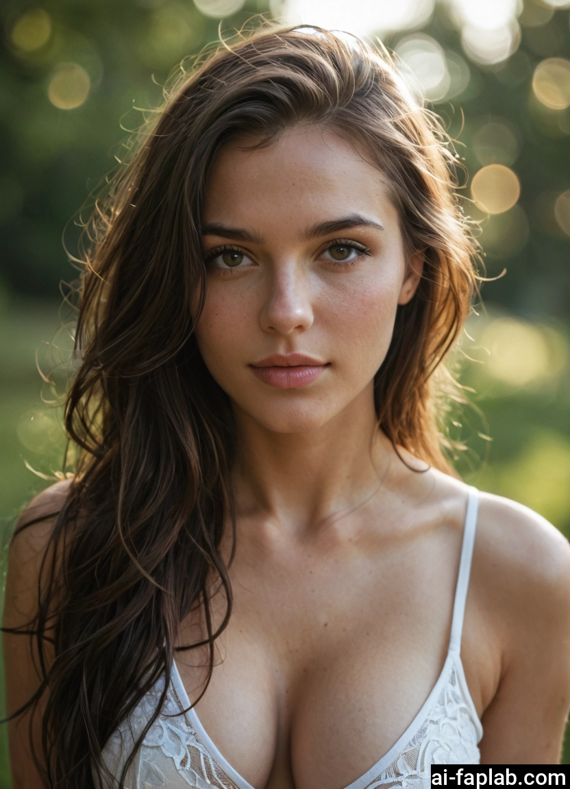 1girl, solo, breasts, long hair, cleavage, brown eyes · Yamete.gg