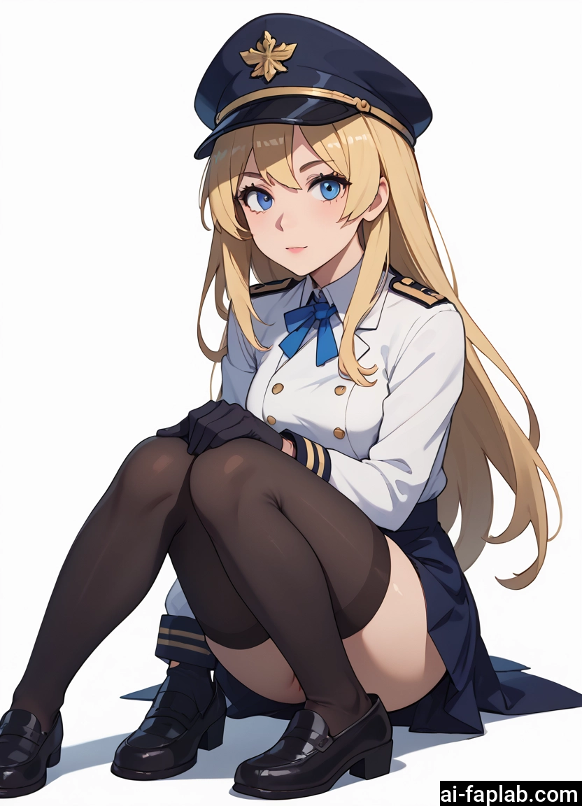 1girl, thighhighs, solo, blonde hair, long hair, blue eyes · Yamete.gg