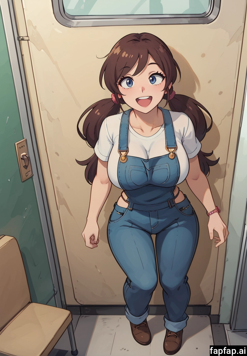 1girl, breasts, solo, brown hair, twintails, blue eyes · Yamete.gg