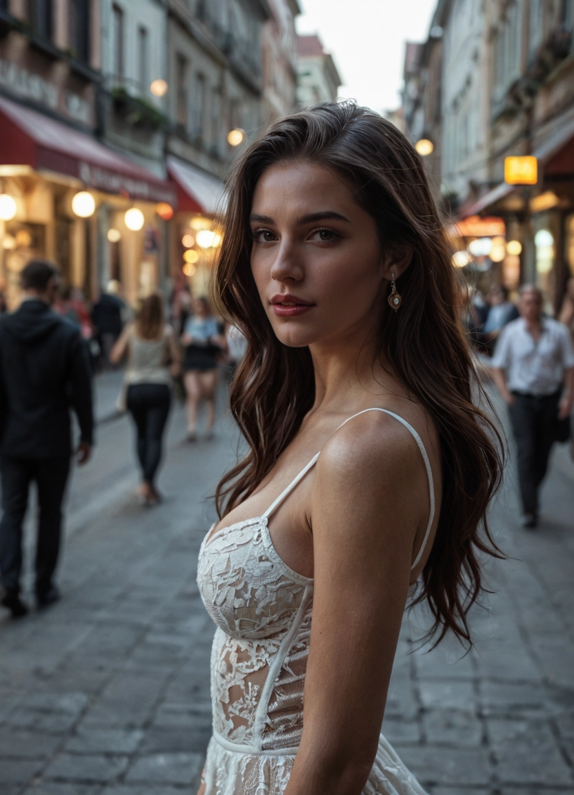 jewelry, earrings, long hair, blurry, solo focus, realistic · Yamete.gg