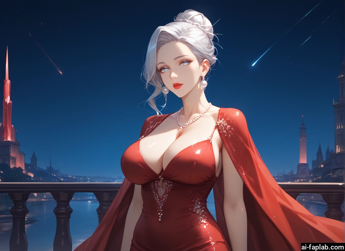 breasts, 1girl, jewelry, dress, earrings, large breasts