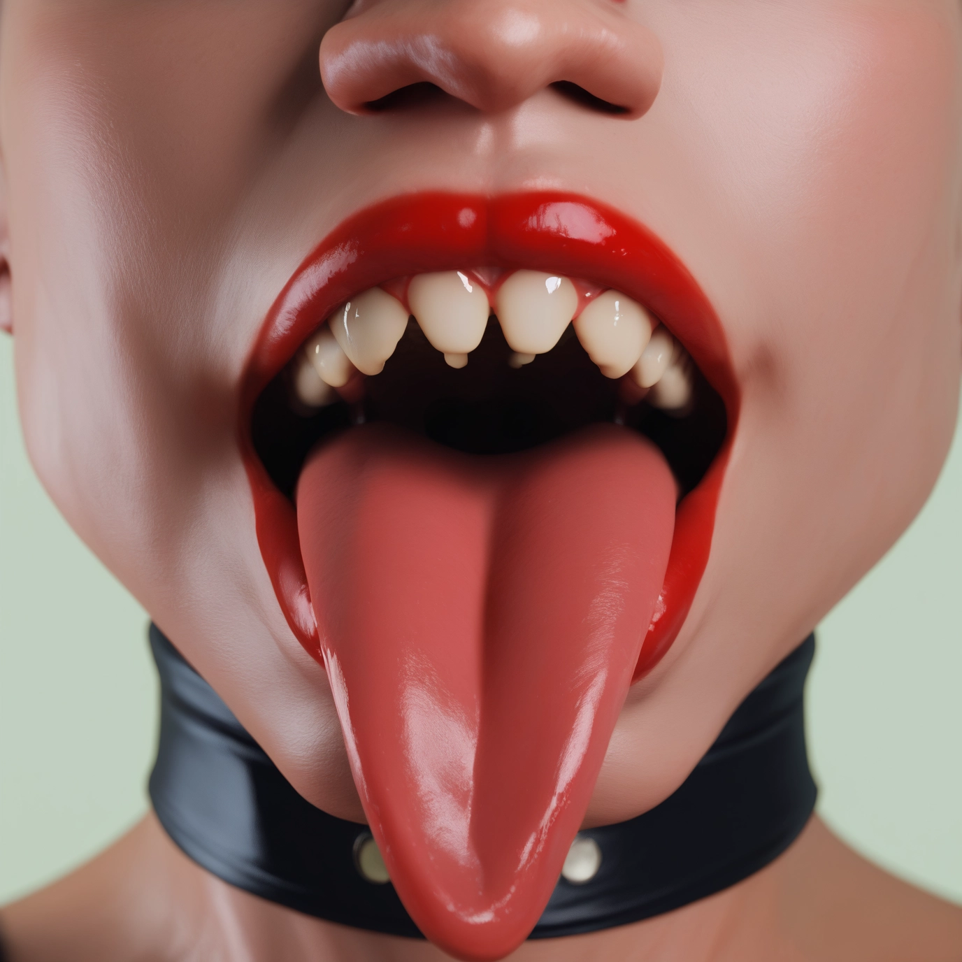 1girl, tongue, solo, tongue out, open mouth, teeth · Yamete.gg