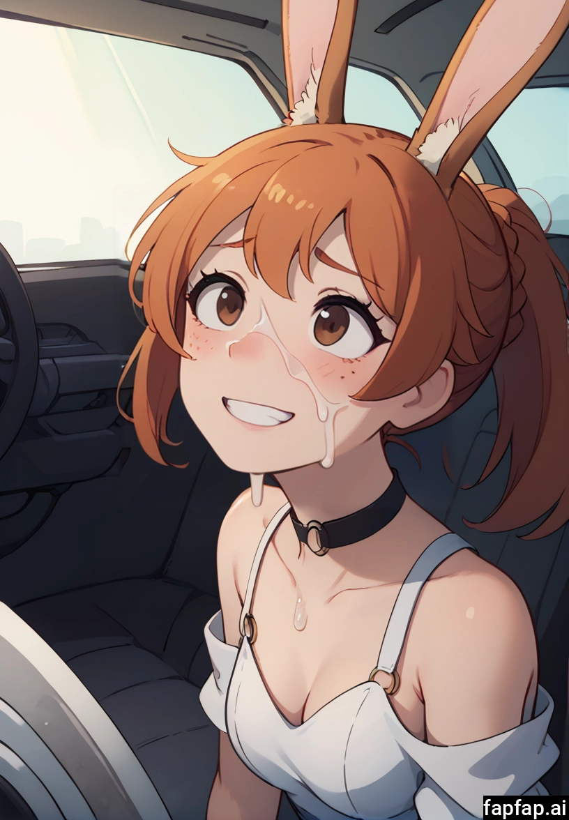 1girl, breasts, animal ears, solo, smile, rabbit ears