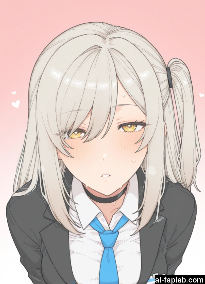 1girl, solo, necktie, yellow eyes, looking at viewer, choker · Yamete.gg