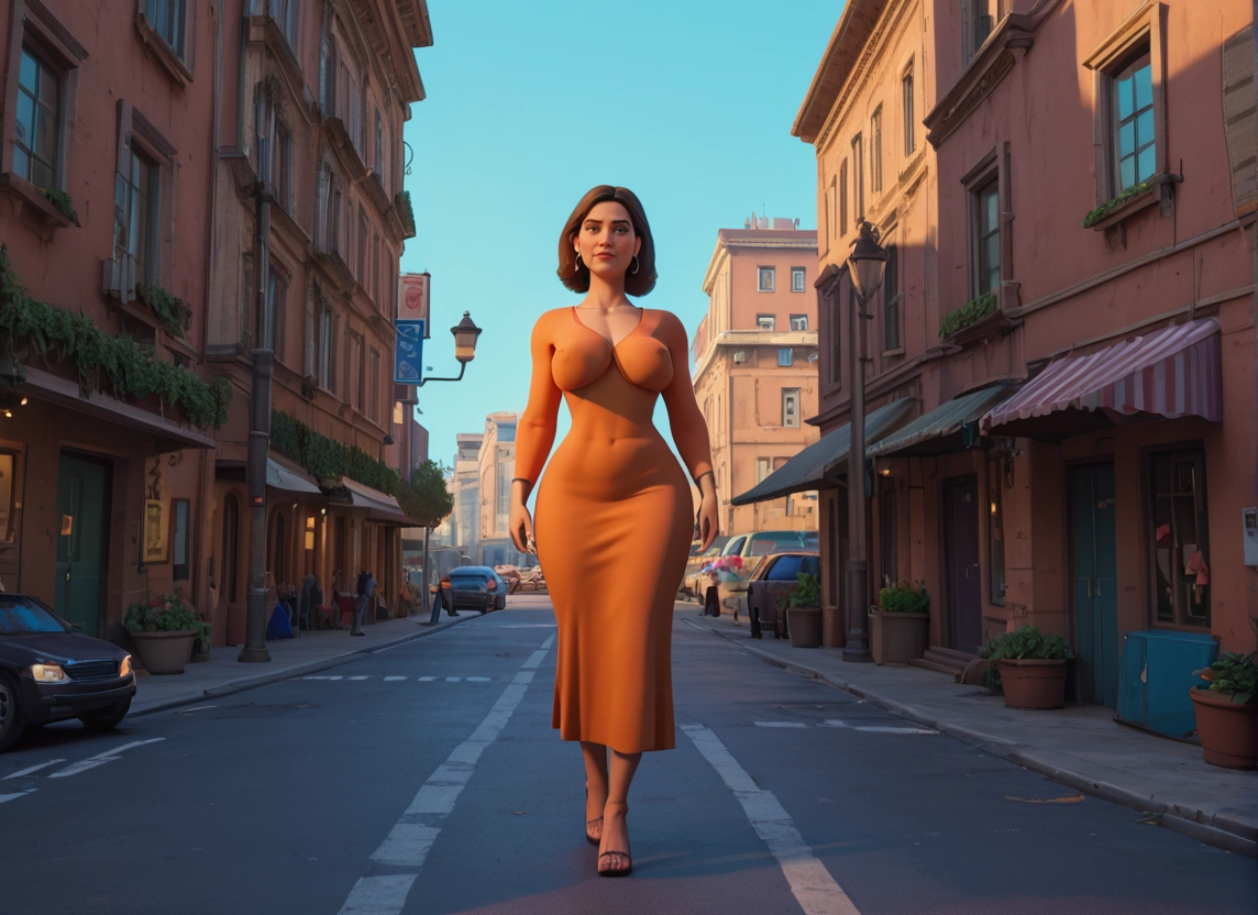 1girl, motor vehicle, car, ground vehicle, street, dress · Yamete.gg