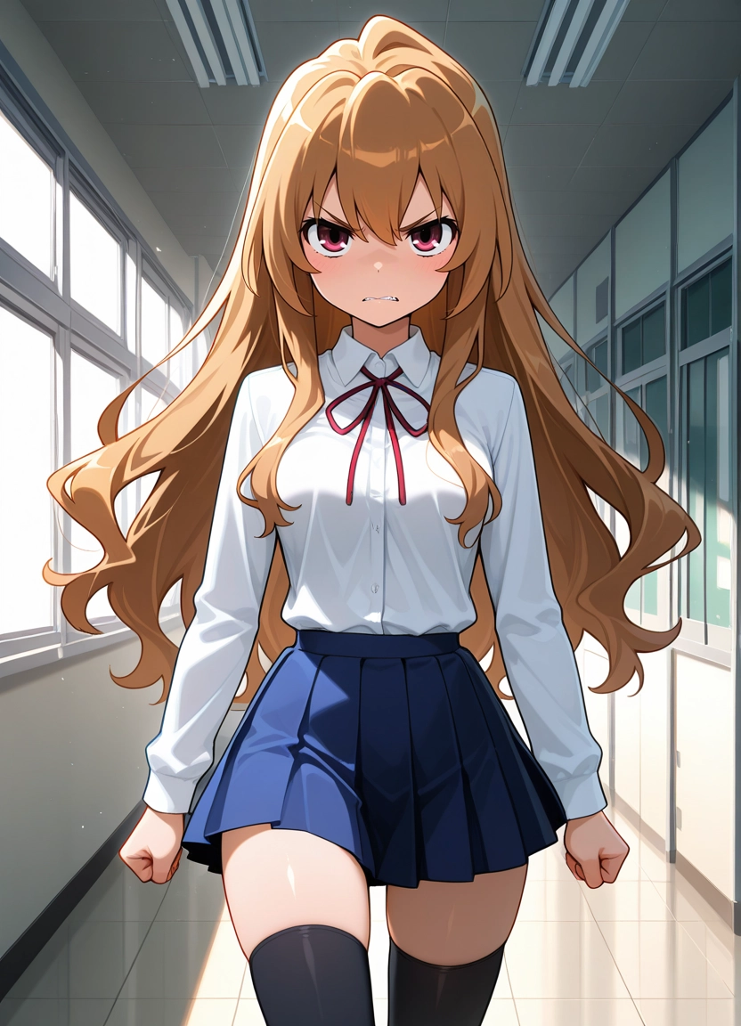 1girl, thighhighs, solo, long hair, skirt, shirt · Yamete.gg