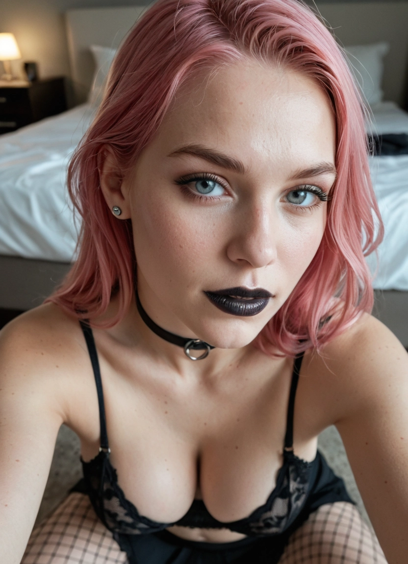 1girl, solo, breasts, pink hair, underwear, photo (medium) · Yamete.gg