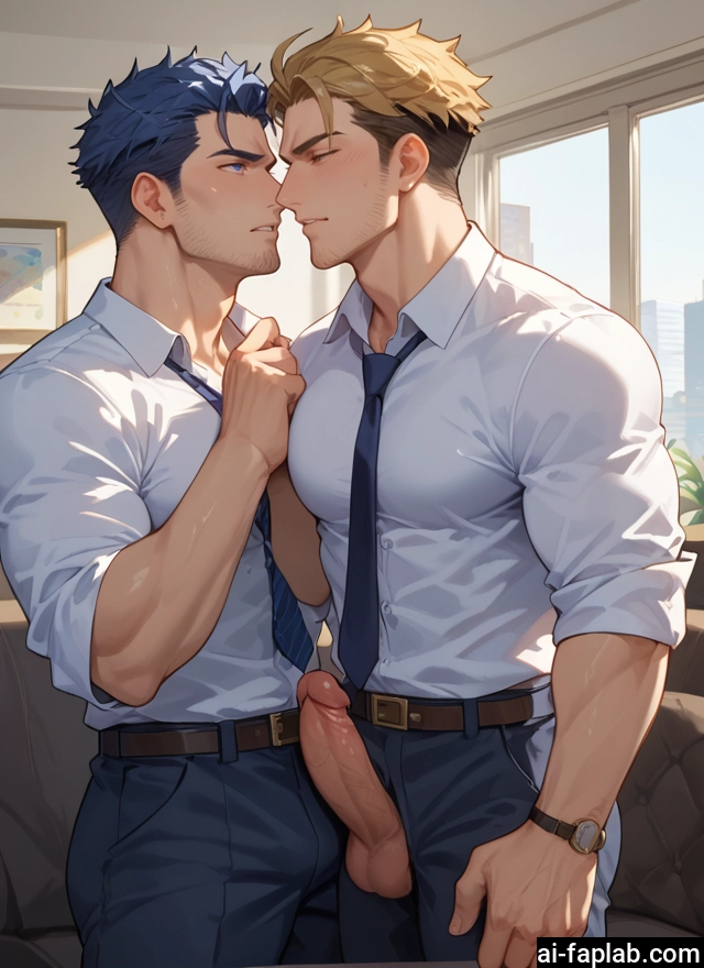 yaoi, bara, multiple boys, 2boys, penis, male focus