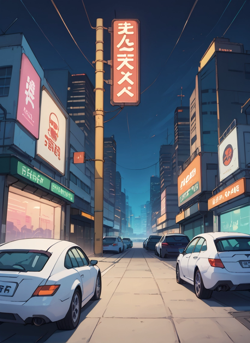 car, motor vehicle, ground vehicle, no humans, night, outdoors · Yamete.gg