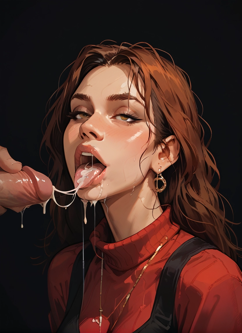 penis, 1girl, cum, jewelry, earrings, hetero · Yamete.gg