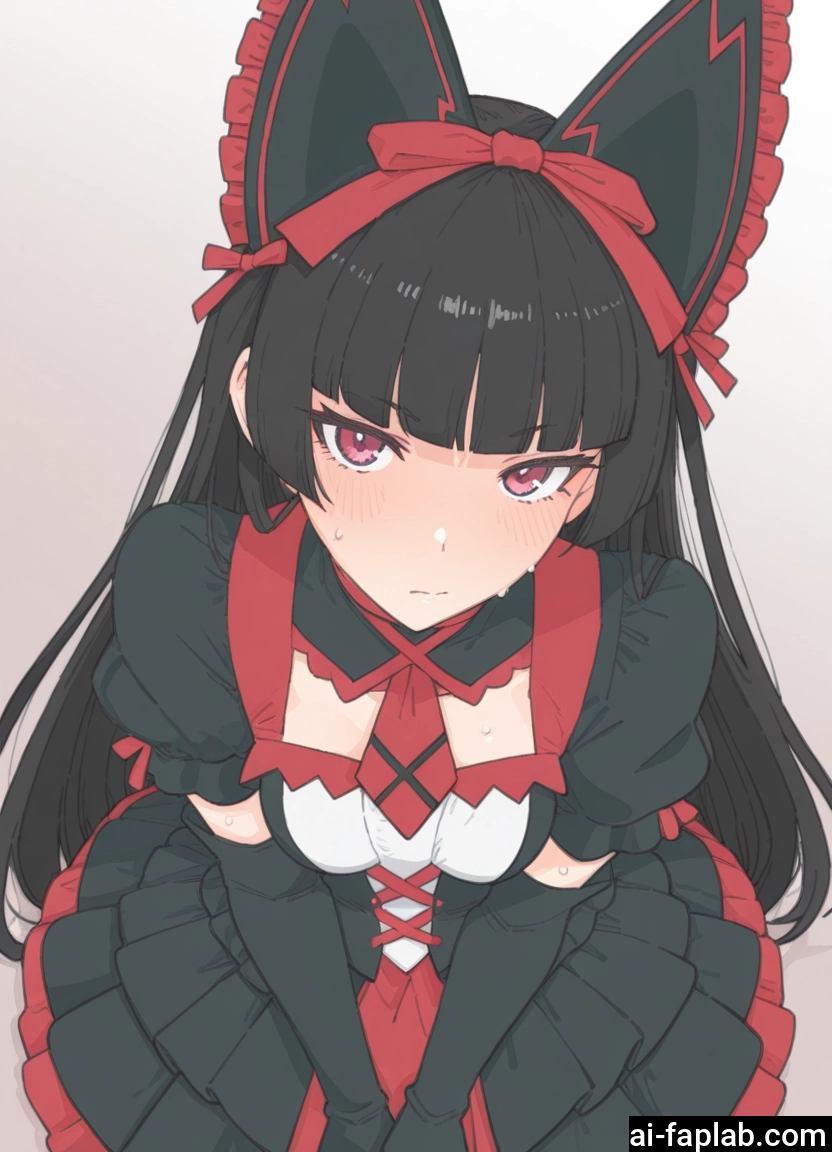 1girl, long hair, solo, black hair, gloves, looking at viewer