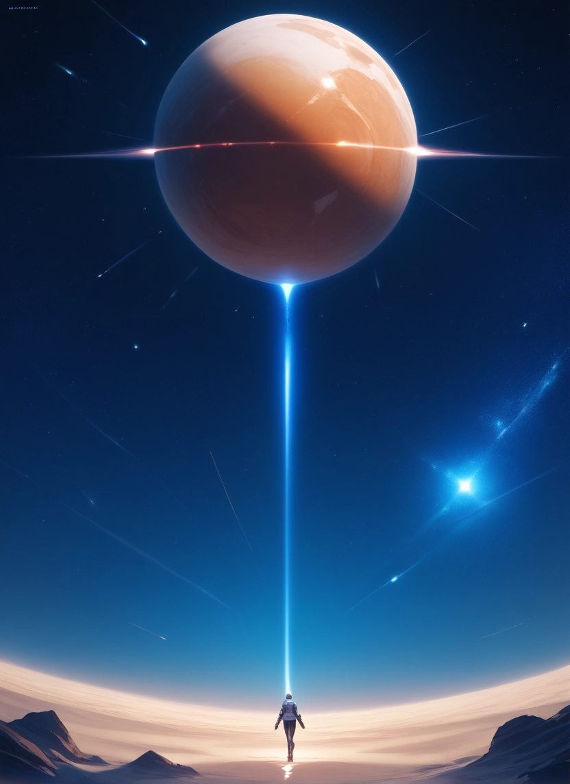 solo, sky, star (sky), shooting star, scenery, 1boy · Yamete.gg