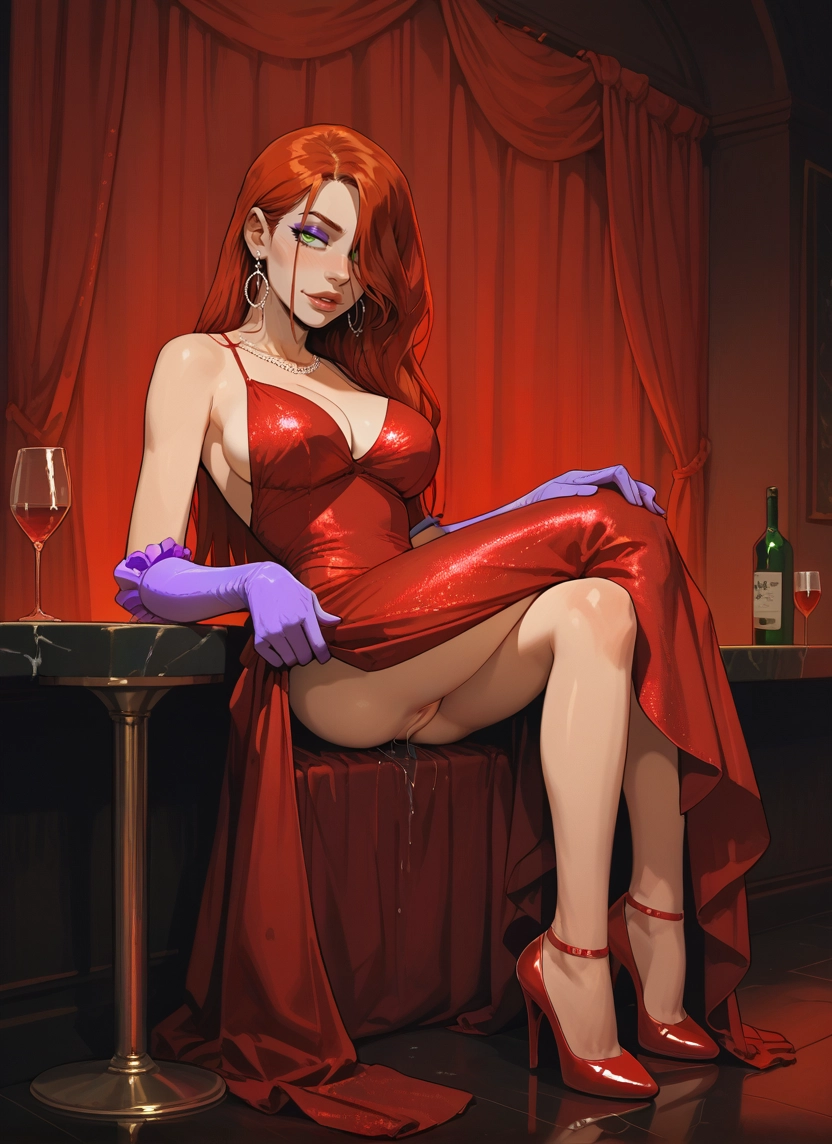 1girl, breasts, dress, solo, jewelry, gloves · Yamete.gg