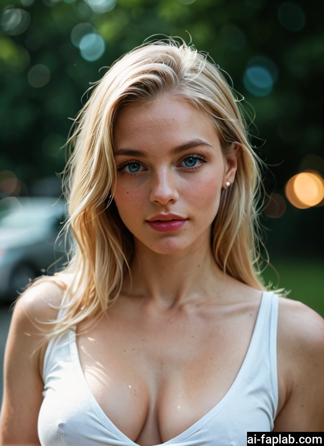 1girl, breasts, solo, blonde hair, looking at viewer, freckles · Yamete.gg