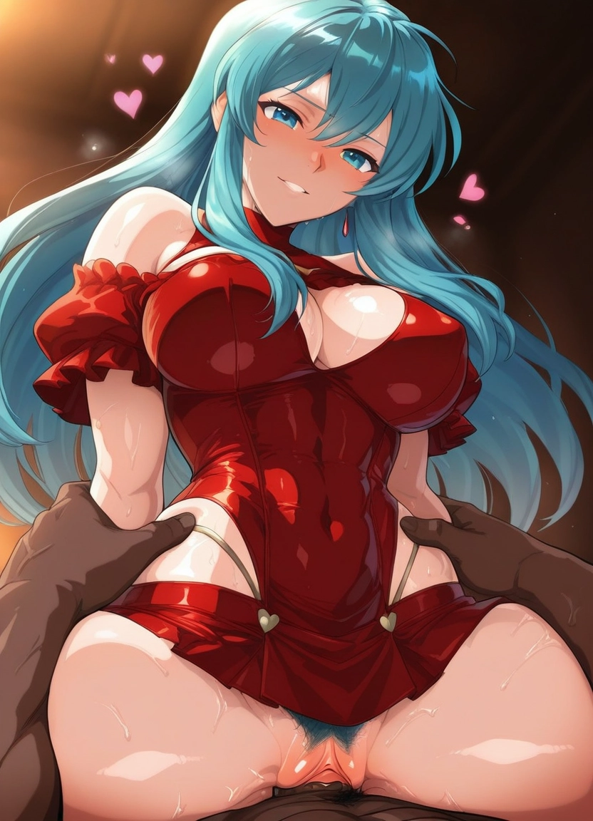 eirika (fire emblem), 1girl, breasts, 1boy, hetero, pubic hair